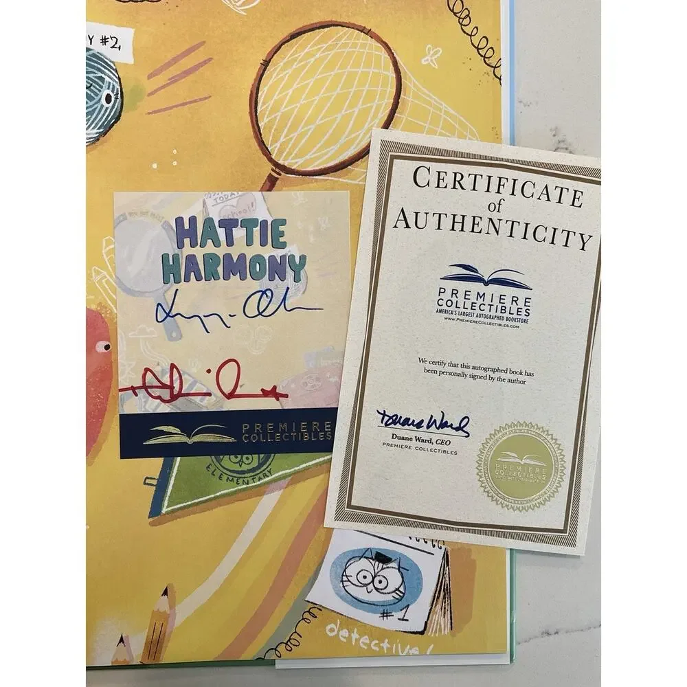 Hattie Harmony Signed BOOKPLATE Book Elizabeth Olsen Robbie Arnett Autograph #1